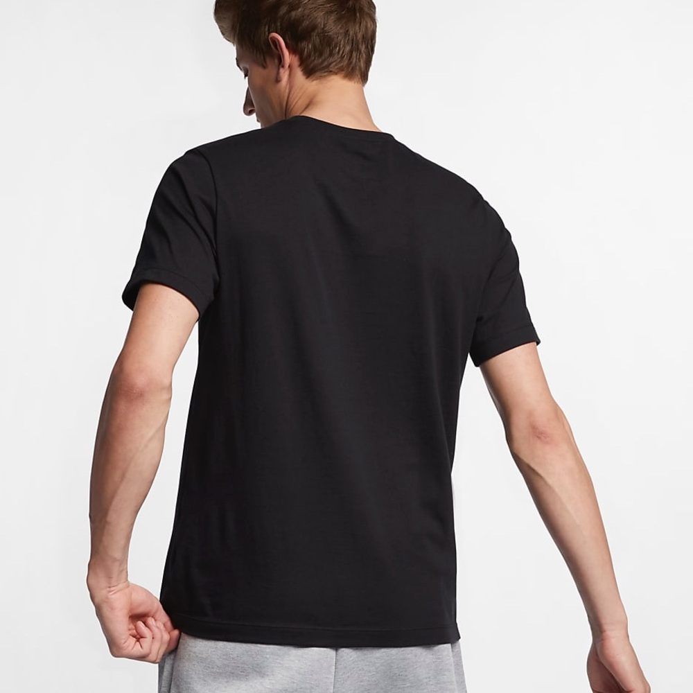 NWT Men’s Size Large Nike JUST DO IT Swoosh Logo Print T-shirt In Black & White - Picture 4 of 11